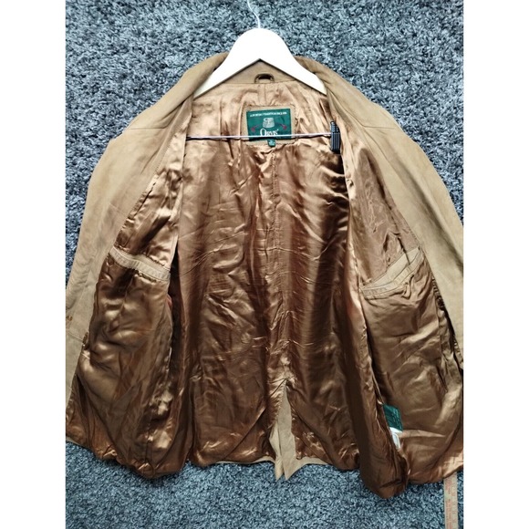 VTG Orvis Leather acking Suede Blazer Jacket Adult XL Soft Brown 2 Button - Picture 12 of 13